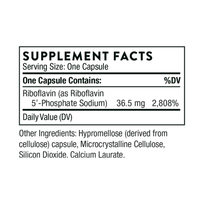 Riboflavin 5'-Phosphate, 60 Vegetarian Capsules - Image 4