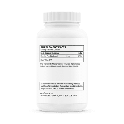 Zinc Picolinate 15 mg, 60 Capsules - Image 3