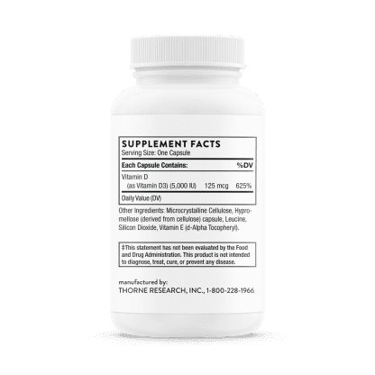 Vitamin D-5,000, 60 Vegetarian Capsules - Image 3