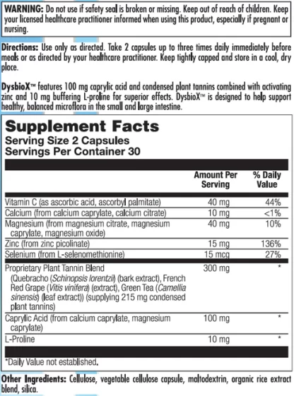 DysbioX Label