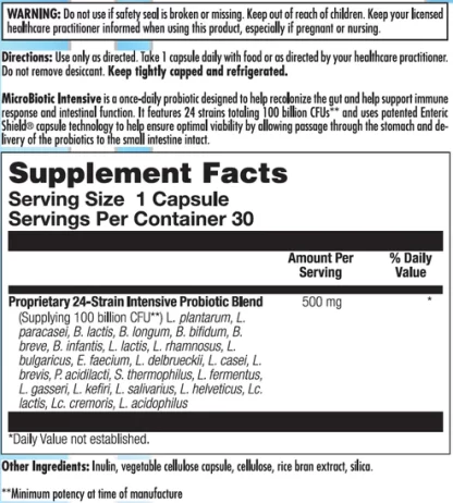 MicroBiotic Intensive Label