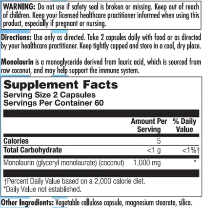 Monolaurin Label