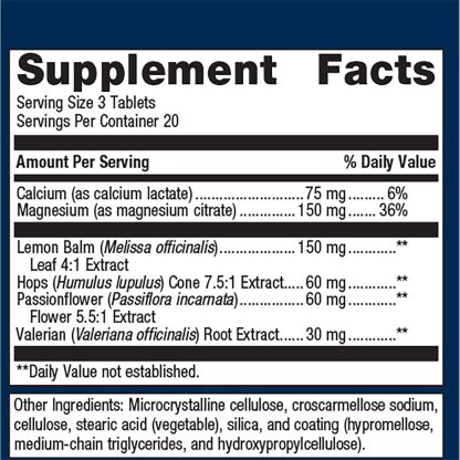 MyoCalm Plus 60 Tabs Label