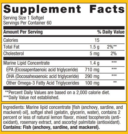 OmegaGenics EPA-DHA 1000 60SG Label