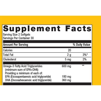 OmegaGenics EPA-DHA 300 Algae 60SG Label