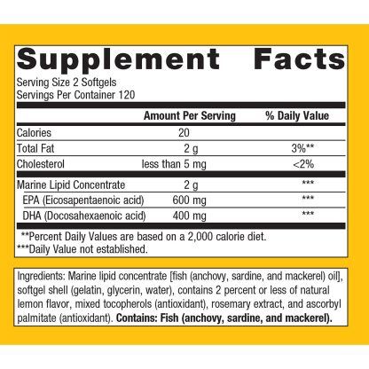 OmegaGenics EPA-DHA 500 240SG Label