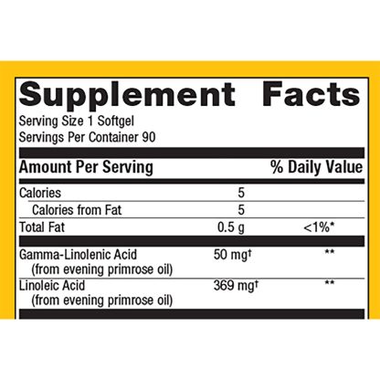 OmegaGenics Evening Primrose Oil Label