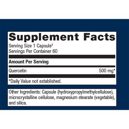 Quercetin 500 Label